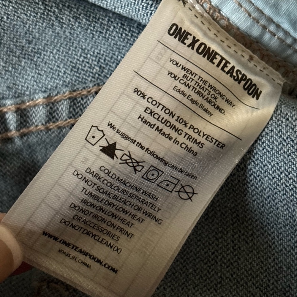 One X Oneteaspoon Baggie Distressed Blue Jeans - Picture 5 of 5